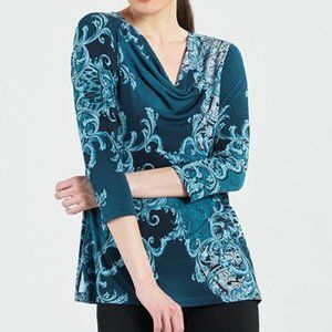 Ciara Sun Woo Animal Paisley Print Top NEW